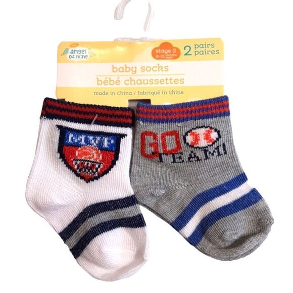 ANGEL OF MINE‎ Socks Four Pair For Baby Boys Size 6 to 12 Months - Picture 3 of 13